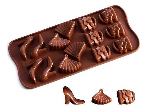 Moldes De Chocolate Molde Chocolate Tacon Abanico Cartera Moldes De Bombones Accesorios Femeninos Pasteleriacl