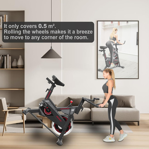 Geoneo Bicicleta Estática De Fricción Para Interiores