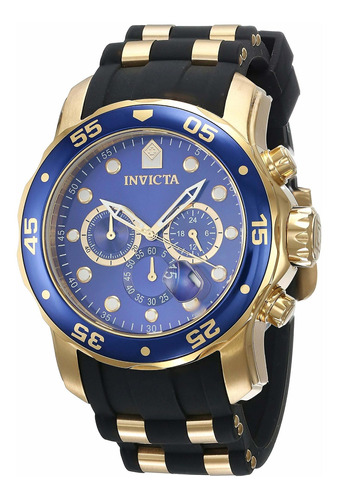 Reloj Hombre Invicta 17882 Cuarzo Pulso Negro En Poliuretano