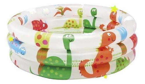 Piscina inflable redondo Intex 57106 Dinosaurio 28L multicolor caja