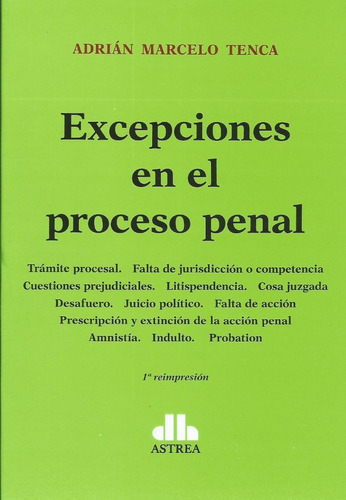 Excepciones En El Proceso Penal Tenca