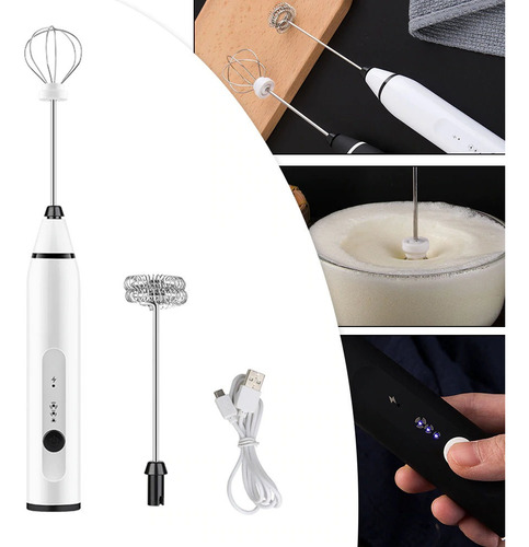 Mini Batidor Revolvedor De Café Y Espuma Leche Recargable