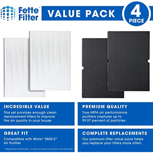 - 2 Juegos De Filtros De Repuesto Premium H True Hepa C...