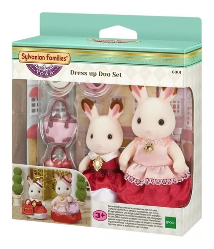 Sylvanian Families 6001 Set 2 Muñecas Conejas Con Vestidos