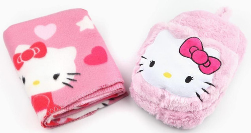 Juego De Mantas Y Calentadores De Pies Hello Kitty