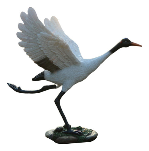 Garden Crane Esculturas Yard Art Animal Figurita Para