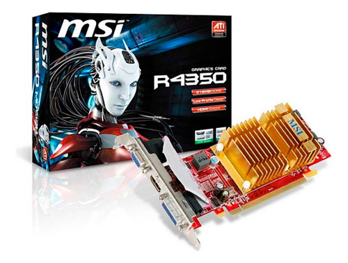 Placa De Video Msi Ati Radeon R4350 512mb Ddr2 Pcie Hdmi Csi