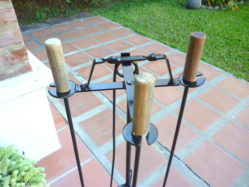 Accesorios Herramientas Para Chimenea Hogar Salamandra Negro