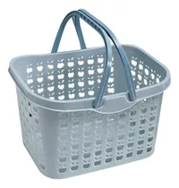 Comprar Cesta Tejida Plastico Para Compra Asa Soporte Almacenamiento