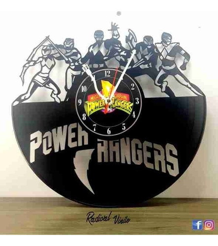 Reloj De Vinilo Power Rangers Regalos Decoracion