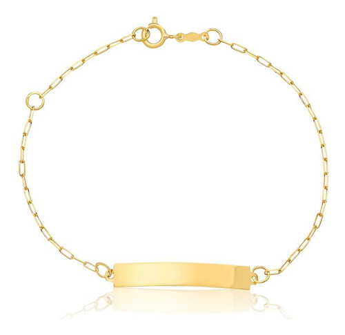 Pulseira Infantil Personalizável Em Ouro Amarelo 18k - 15 Cm