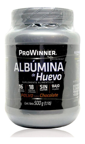 Albumina De Huevo 500 Grs Sabor Chocolate Prowinner.