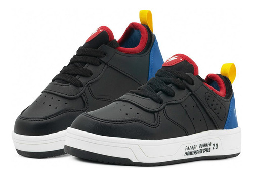 Tenis Roddyck Casuales Niño Urbano Comodos Moda Negro 15-26