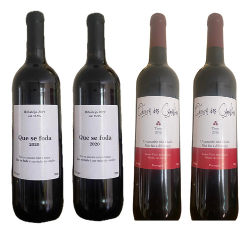 Kit Vinhos 2 Que Se Foda E 2 Quinta Dos Caralhos