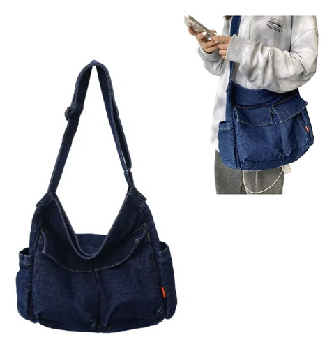 Bolso Vaquero Casual Para Mujer Bolso De Hombro Grande Origi