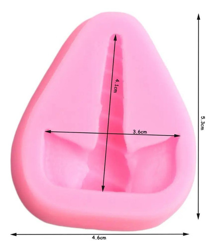 Molde De Silicón Repostería Cuerno De Unicornio
