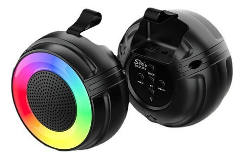 Bocina Bluetooth Con Tarjeta Portátil Mini Rgb Light