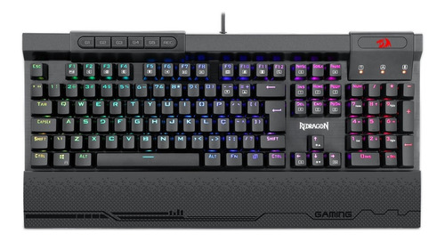 Imagem 1 de 8 de Teclado Gamer Mecanico Redragon Surya 2 Rgb Switch Azul Abnt