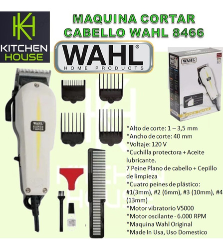 Máquina De Cortar Cabello Wahl Profesional 8466