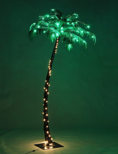 Palmera Artificial Iluminada Con Luces Led 5 Ft