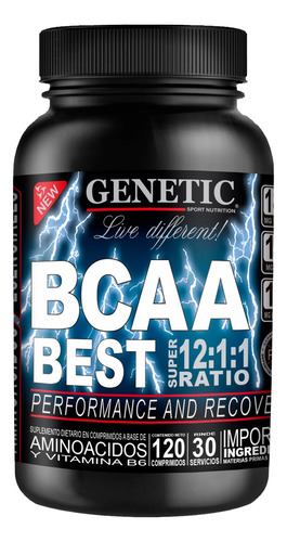 N°1 Bcaa Best Súper Ratio 12:1:1 Genetic Fuerza Recuperación