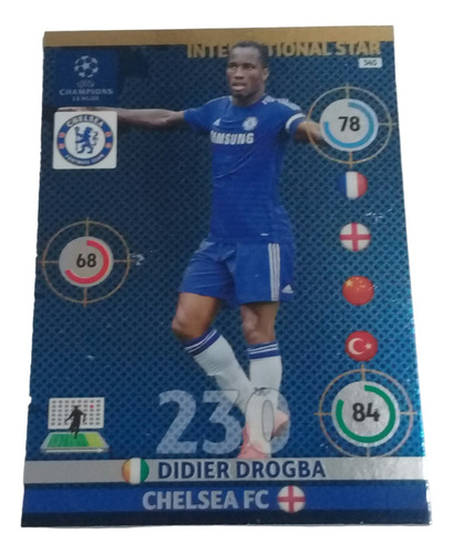 Carta Adrenalyn Xl 2014/15 N° 345 Didier Drogba Chelsea