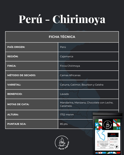 Café De Especialidad Peru Chirimoya Porto Espreso 1/4 Kg