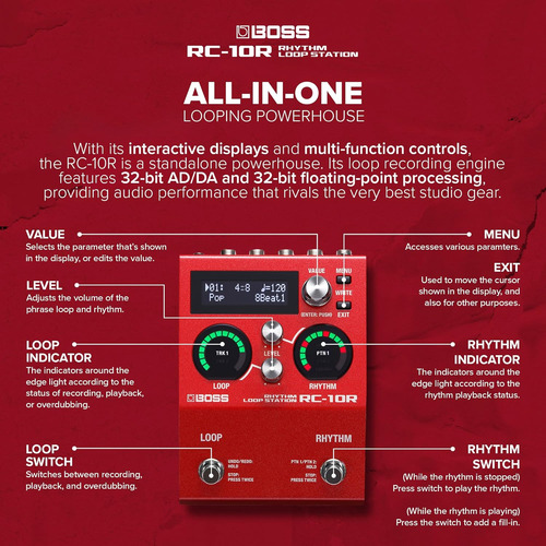 Pedal Boss Rc-10r Rhythm Loop Station