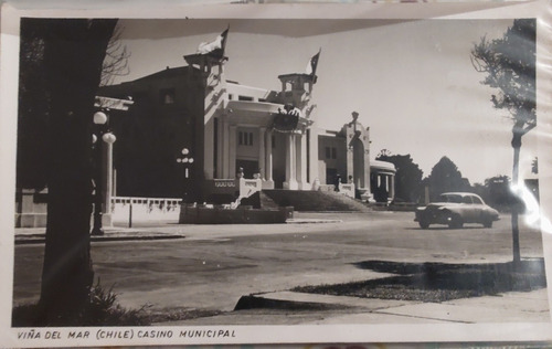 Foto Postal Viña Del Mar Casino Municipal 1945 (ff107