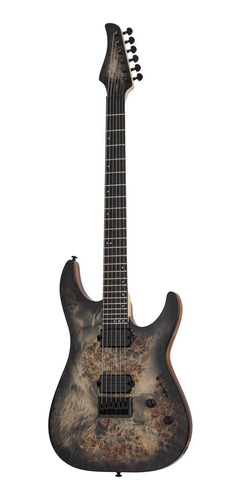 Imagen 1 de 1 de Guitarra eléctrica Schecter C-6 Pro de arce charcoal burst con diapasón de wengué