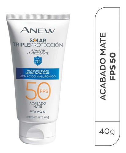 Avon Protector Solar Anew Triple Proteccion Fps 50 Mate 40g