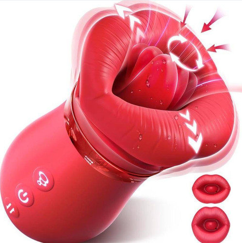 Massageador Elétrico Profissional Max Vácuo E Língua 4 Em 1 Vermelho