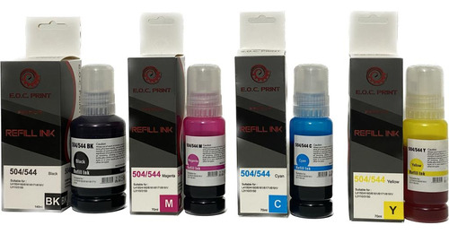 Kit Tinta Epson 544 De 140 Ml Negro (4 Colores) E.o.c.print