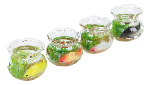 I Minipecera De Cristal Para Casa De Muñecas, 4 Piezas,