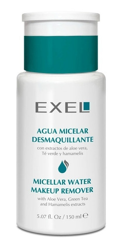 Imagen 1 de 1 de Agua Micelar Desmaquillante Aloe Vera Y Te Verde Exel 150 Ml