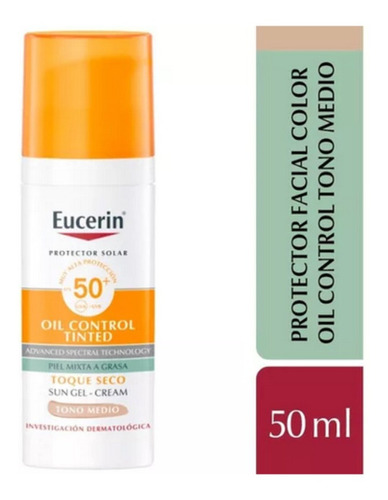 Eucerin Sun Fps 50 Oil Control Medio Toque Seco Facial 50ml