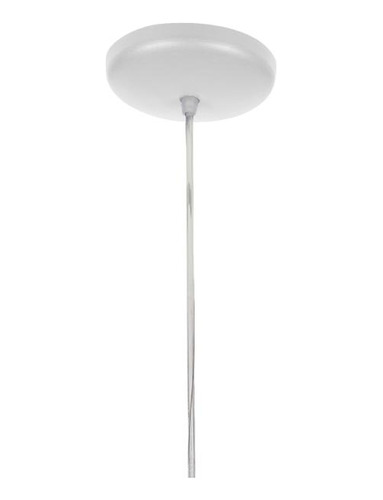 Luminária Pendente Alumínio 40w E27 Aquarela Meia Lua Ø40cm Estrutura Branco Fosco
