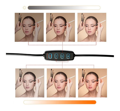 Ring Light Led Iluminador 26cm Completo + Tripé 2.1m