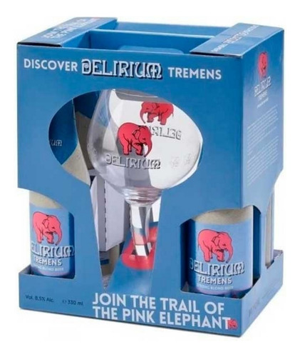 Pack Discover Delirium Tremens 4 Botellas + Copa Elefante