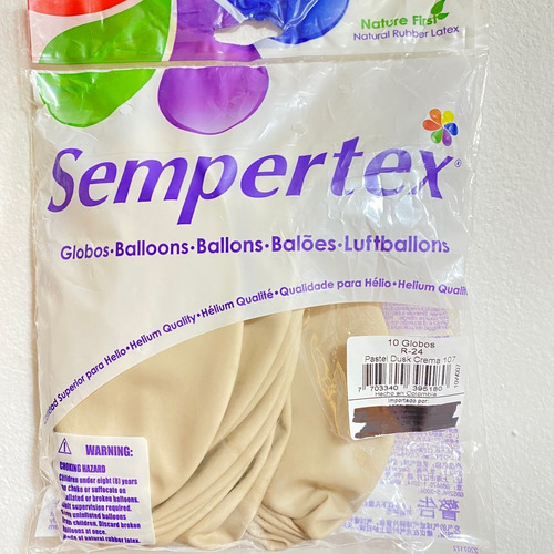 Globos Sempertex Pastel Dusk Crema No. 24