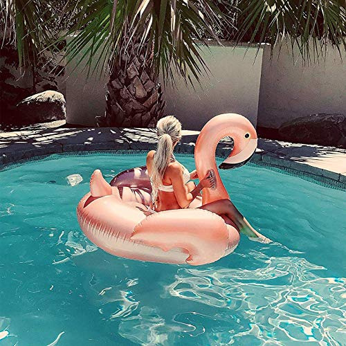 Flotador Inflable Gigante Para Piscina De Flamenco Con Válvu