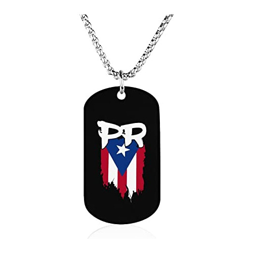 Collar Boricua Puertorriqueño Con Bandera De Puerto Rico, Co