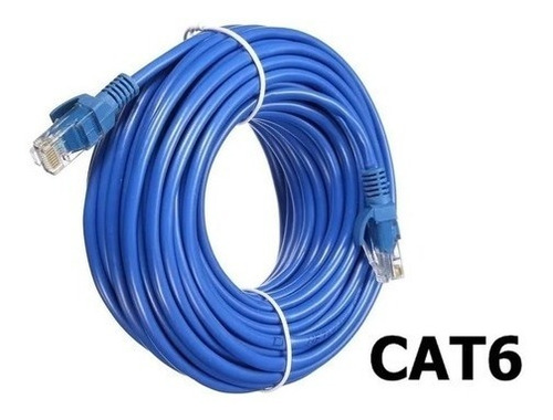 Cabo De Rede Cat6 20 Metros Ethernet Lan 10/1000 Montado