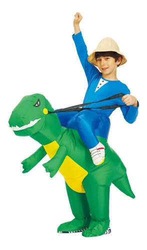 Imagen 1 de 7 de Disfraz Inflable Dinosaurio Para Niños Halloween