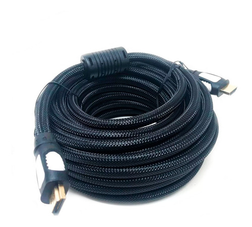 Cable Hdmi 4k 2.0 Mallado 20m Negro Alta Velocidad High Sp