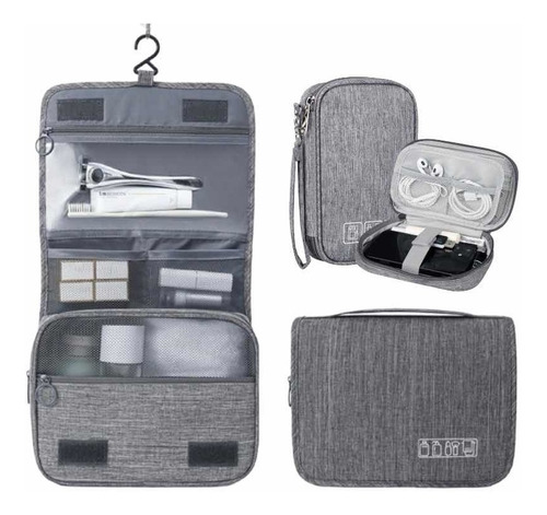 Kit Bolsos/ Organizador De Skin Care + Organizador De Cables