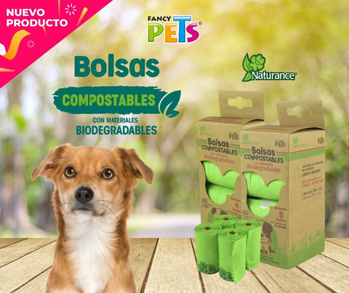 Naturance Bolsas Sanitarias Biodegradables 8 Rollos 120 Pzs