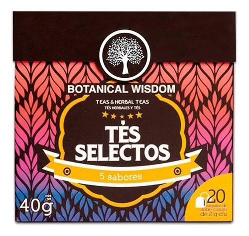Té Botanical Wisdom Selectos 20 Sobres De 2 G C/u