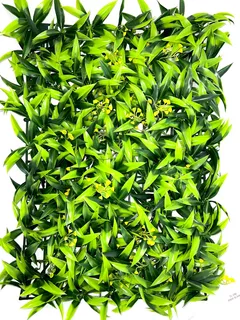 Tapete Decorativo Follaje Verde Y Flores Artificial 40 X 60