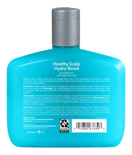 Shampoo Neutrogena Healthy Scalp Hydro Boost 360ml Para Cabe